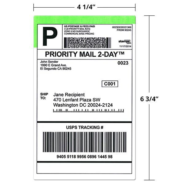 4 1/4" x 6 3/4" Premium Shipping Labels - Image 3