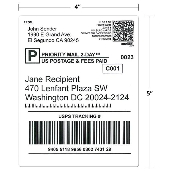 4" x 5" Shipping Labels - Image 3