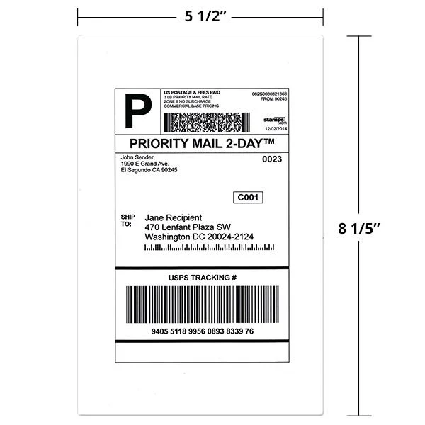 5 1/2" x 8 1/2" Shipping Labels - Image 3